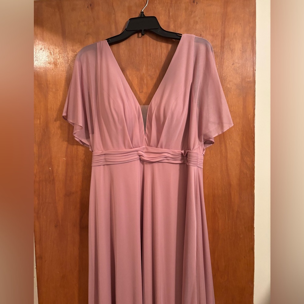 Azazie Mauve Pink Dress